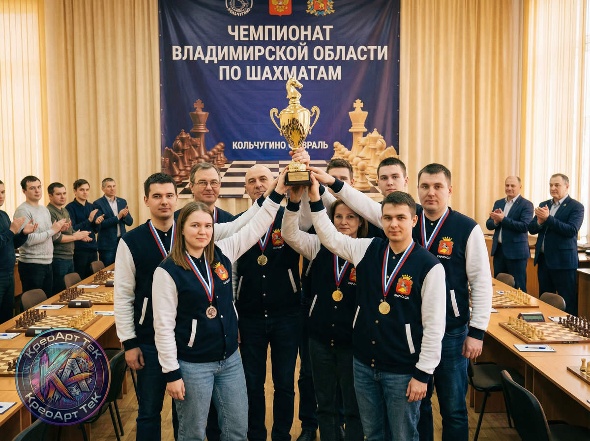 Золотая победа Киржача: команда округа — чемпион области по шахматам!