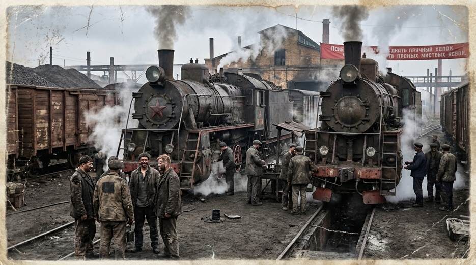 Железные дороги после Гражданской войны. Рудзутак заставил их работать жесткими методами – но они заработали.