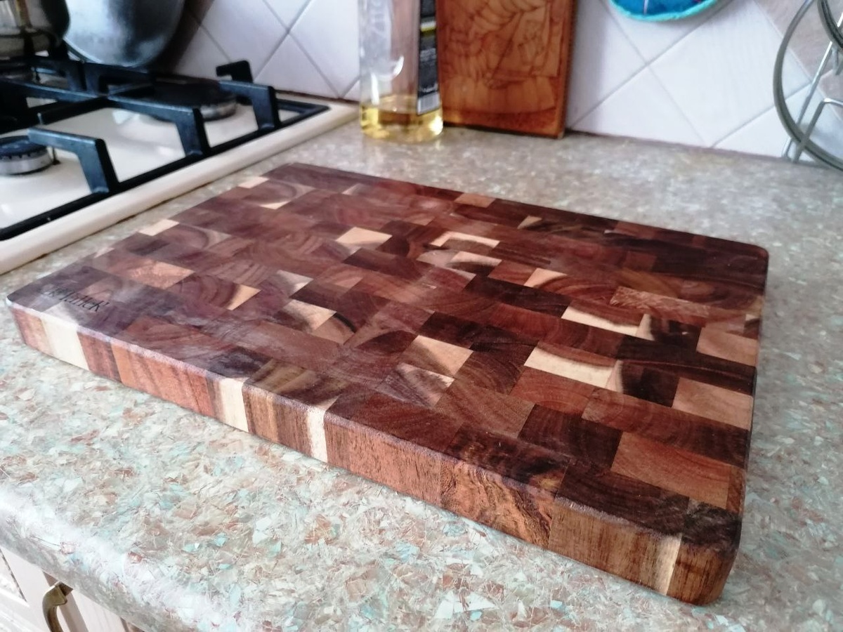 Торцевая разделочная доска, о которой долго мечталось. Фото автора