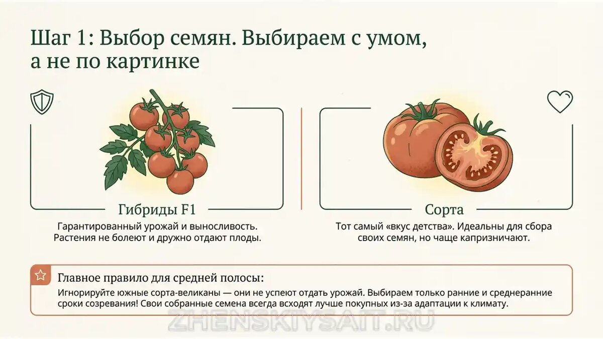 Выбор семян томатов