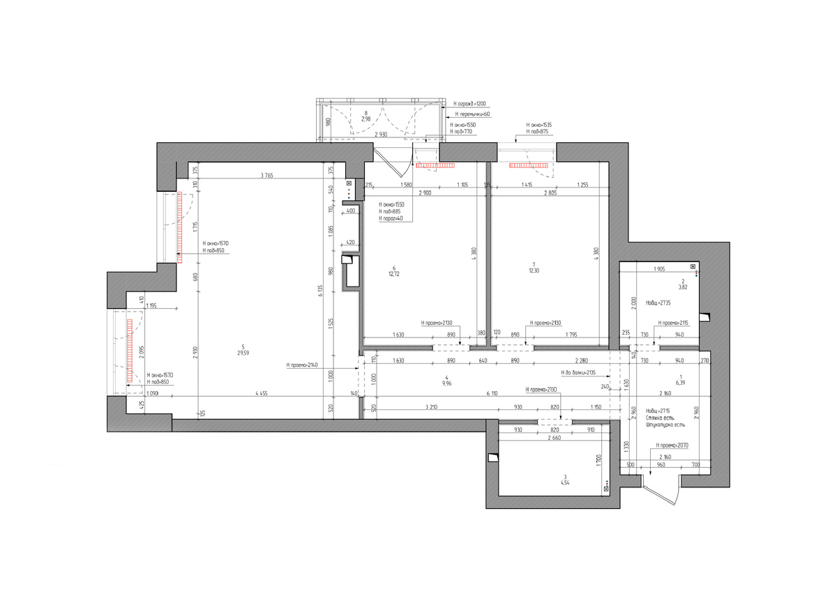  Обмерный план