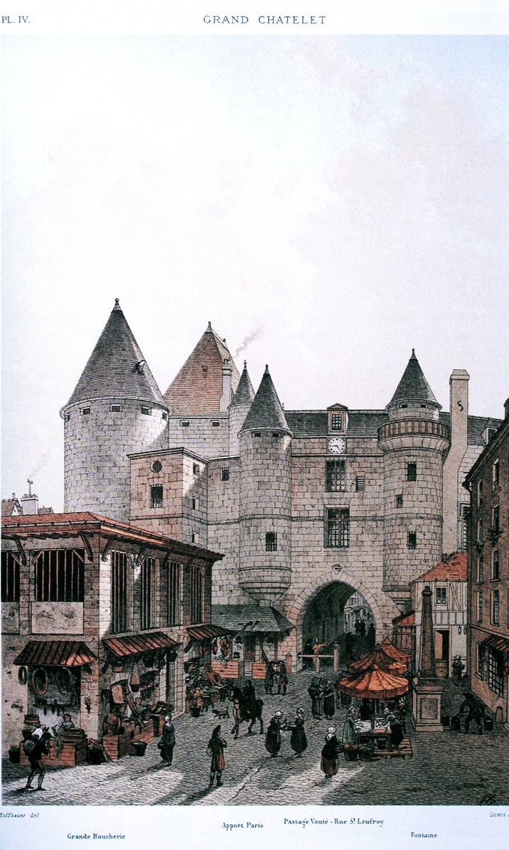 Гранд-Шатле с улицы Сен-Дени, 1800 год