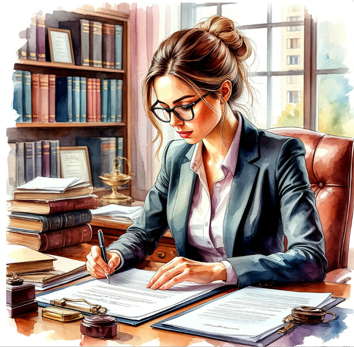 Юрист на своём рабочем м есте