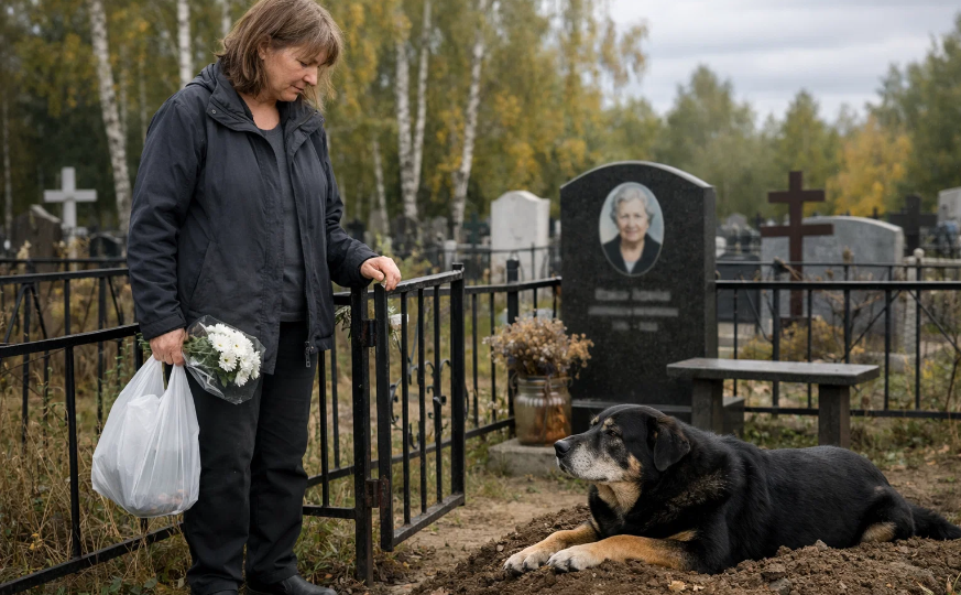 На маминой могиле каждый день лежала чужая собака — и я решила выяснить, откуда она там взялась