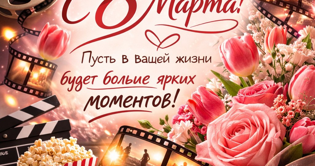 Дорогие женщины, с 8 Марта! Пусть в вашей жизни будет только хорошее кино