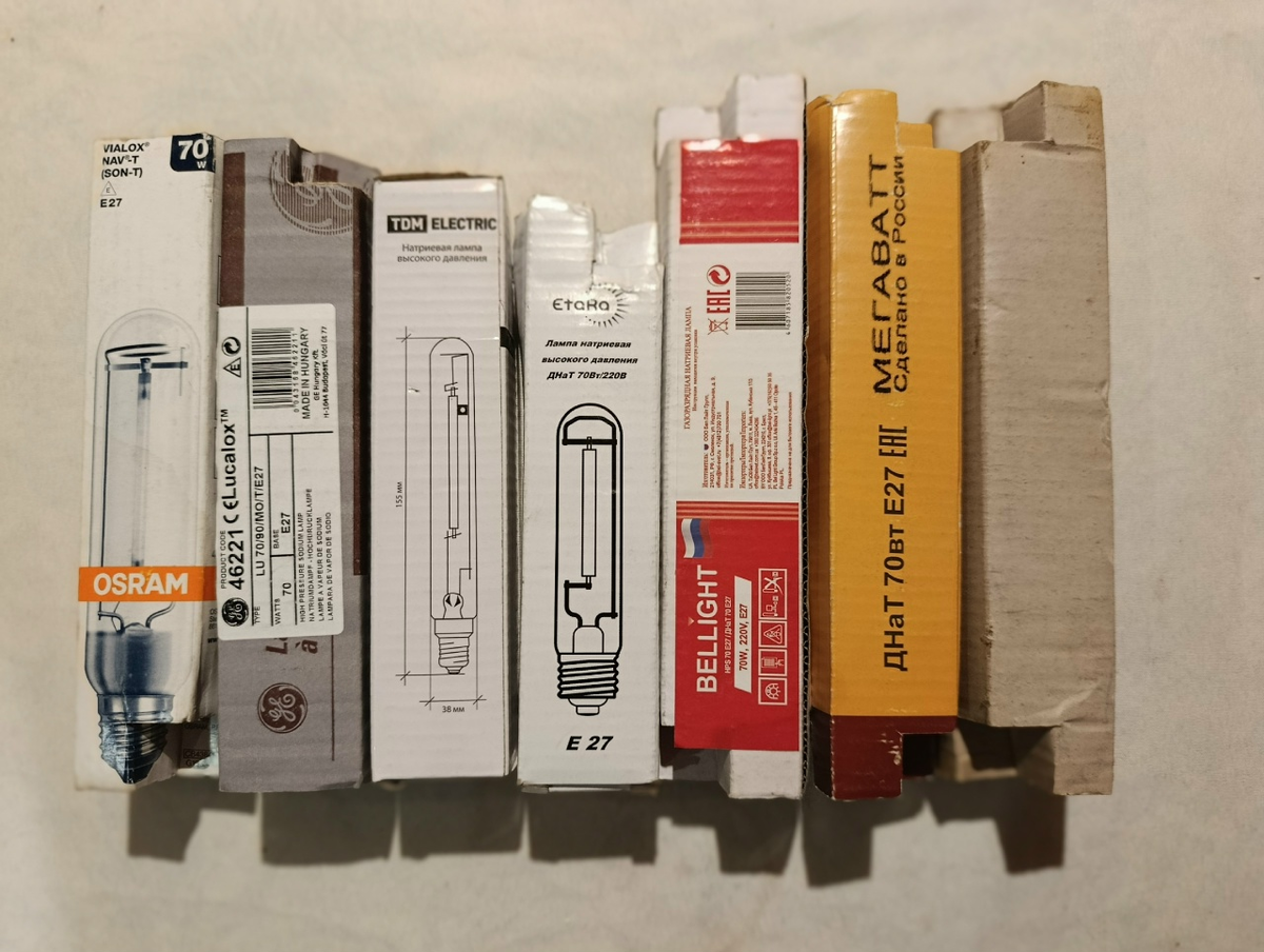 Лампы, которые освещают мой посёлок. От Осрам и Дженерал Электрик до Мегаватт и Ноунейма.