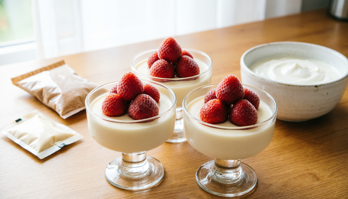 🍮 Итальянская панна-котта по-екатеринбургски: сметана, агар-агар и ваниль за 178 ₽.