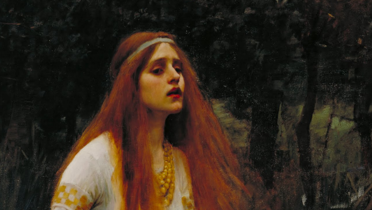 «Волшебница Шалот», Джон Уильям Уотерхаус, 1888. Холст, масло, 200×153 см. Tate Britain, Лондон.