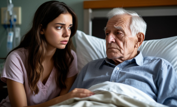 Сцена с отцом в больнице