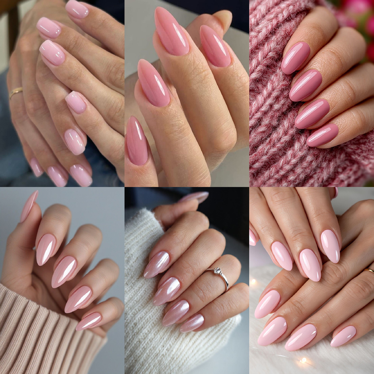 Розовые ногти