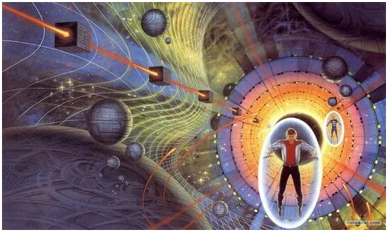 Сгенерировано ИИ- биополе человека и его энергопривязки.