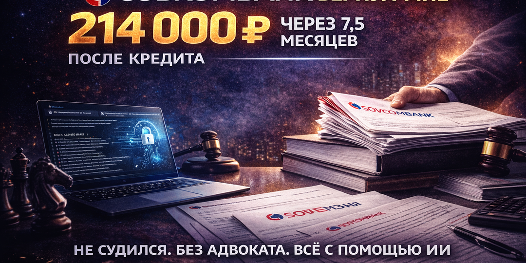 Я узнал, что переплатил Совкомбанку 214 000 рублей