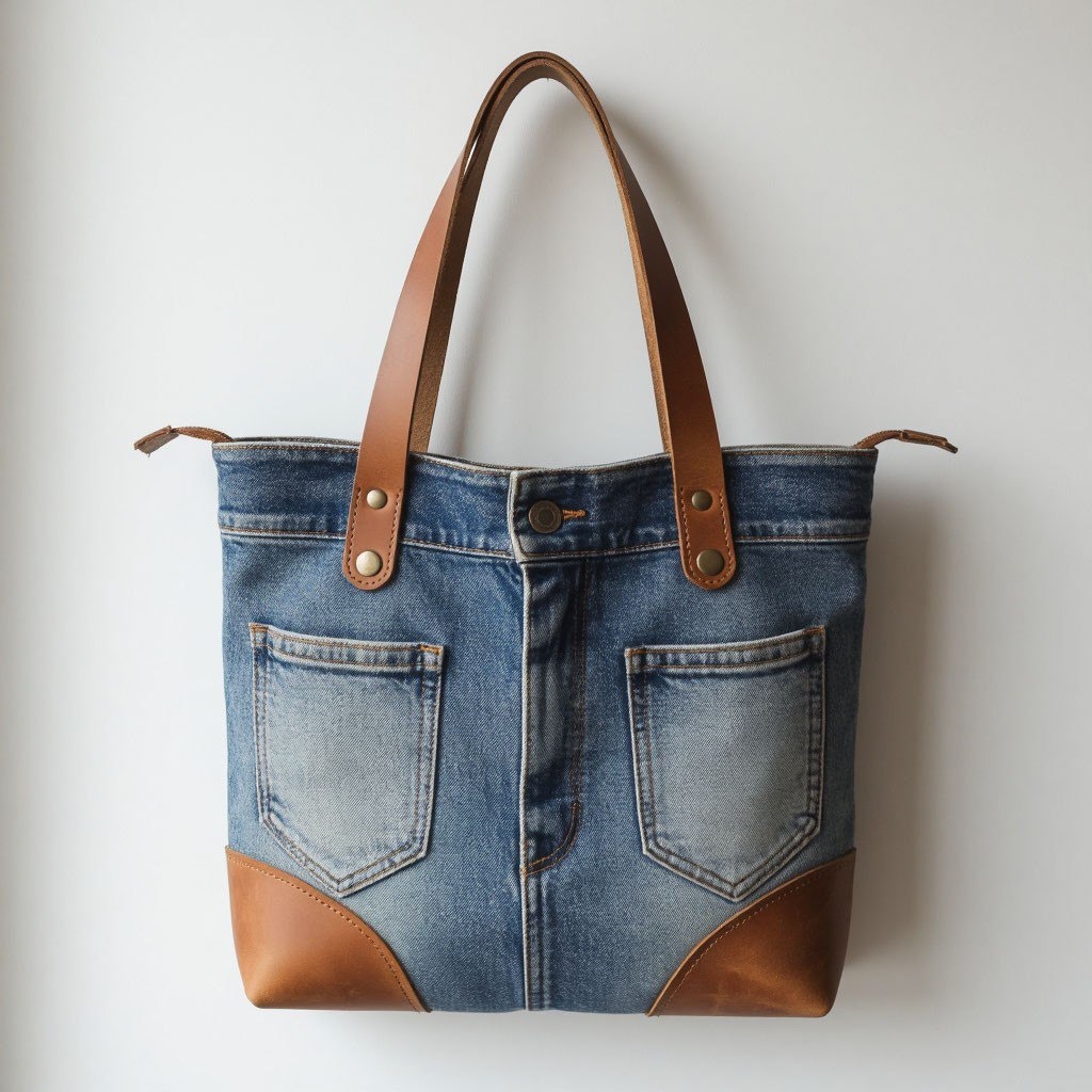 Сумка из джинсов — классика апсайклинга. Носится годами и выглядит стильно