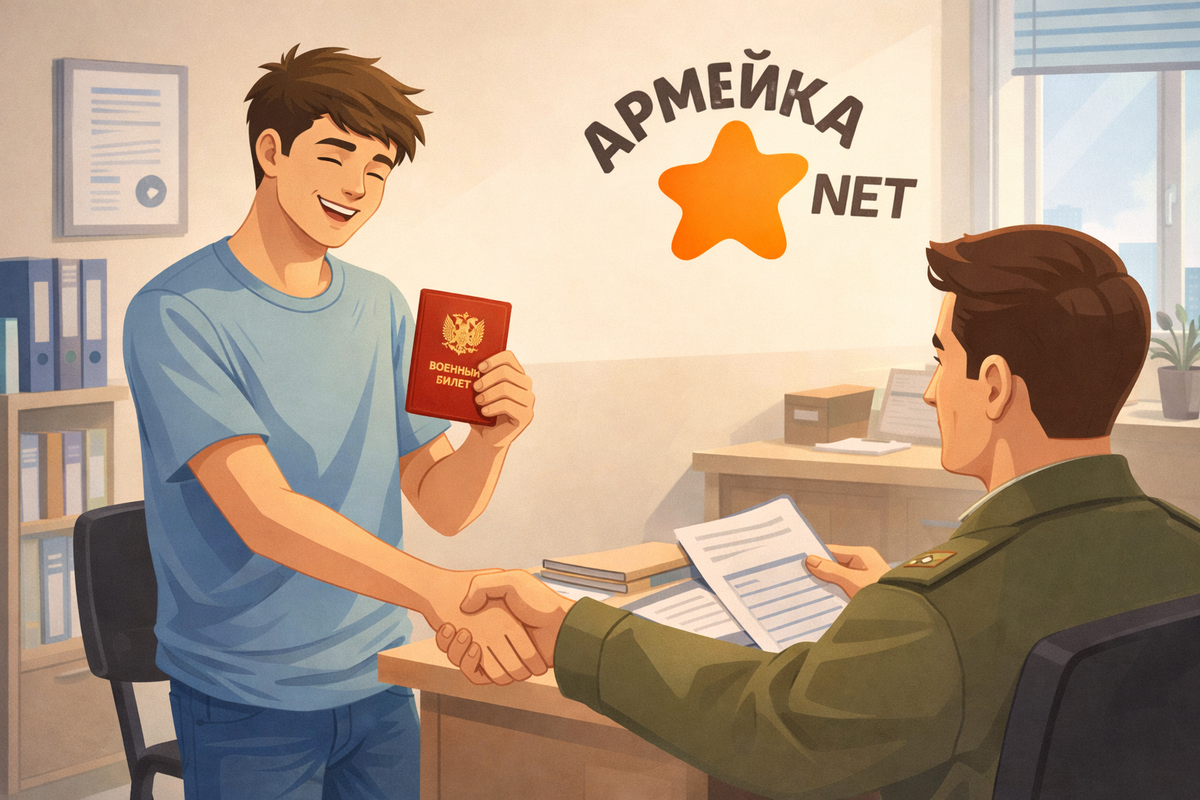 Получение военного билета с сотрясением