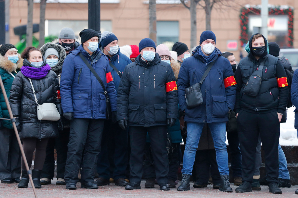    митинг в поддержку Навального: Москва ДРУЖИННИКИ (фото: AP)