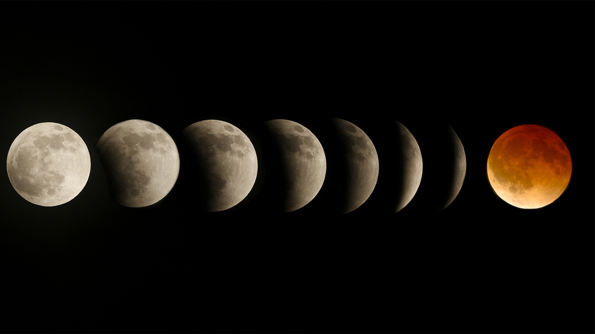    Лунное затмение, кровавая луна \ Global Look Press