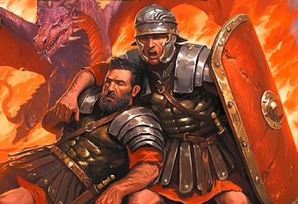 Официальный арт персонажа. Горлан - слева. 