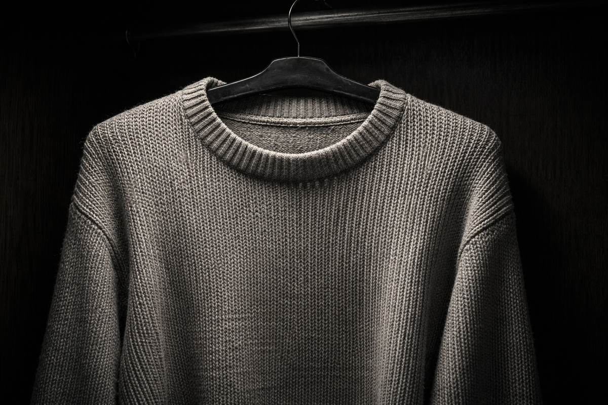 Свитер вытягивается, даже если вы его не носите.