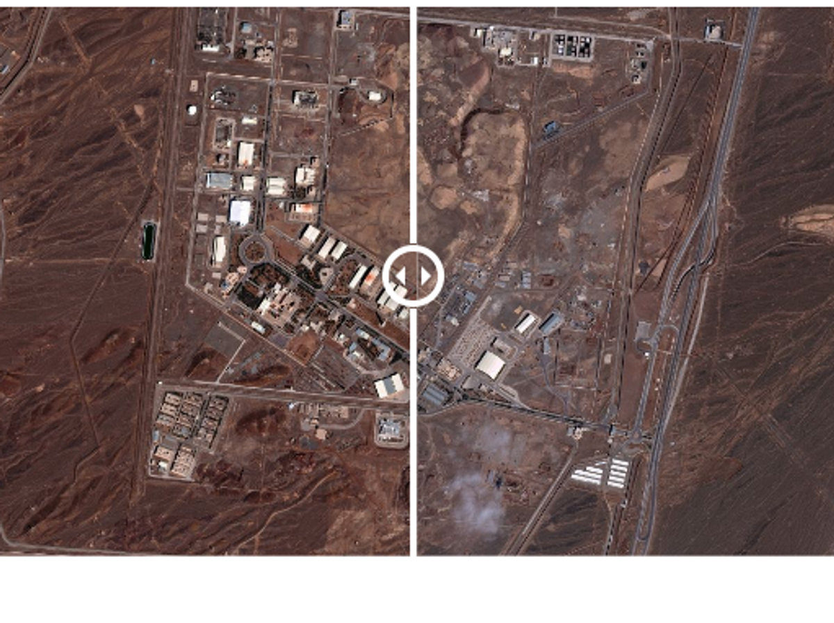    Спутниковые снимки ядерного объекта в Натанзе от компании Vantor | © Фото : Скриншот CNN