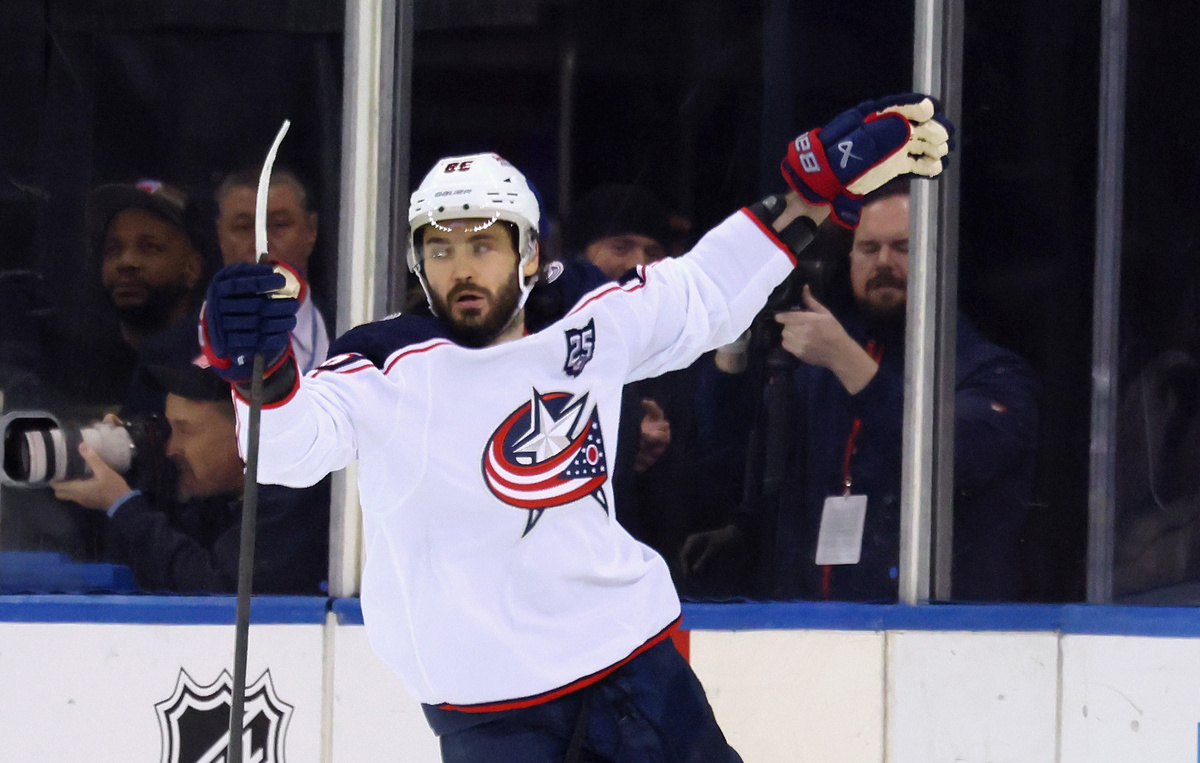    Нападающий "Коламбуса" Кирилл Марченко  Bruce Bennett/Getty Images