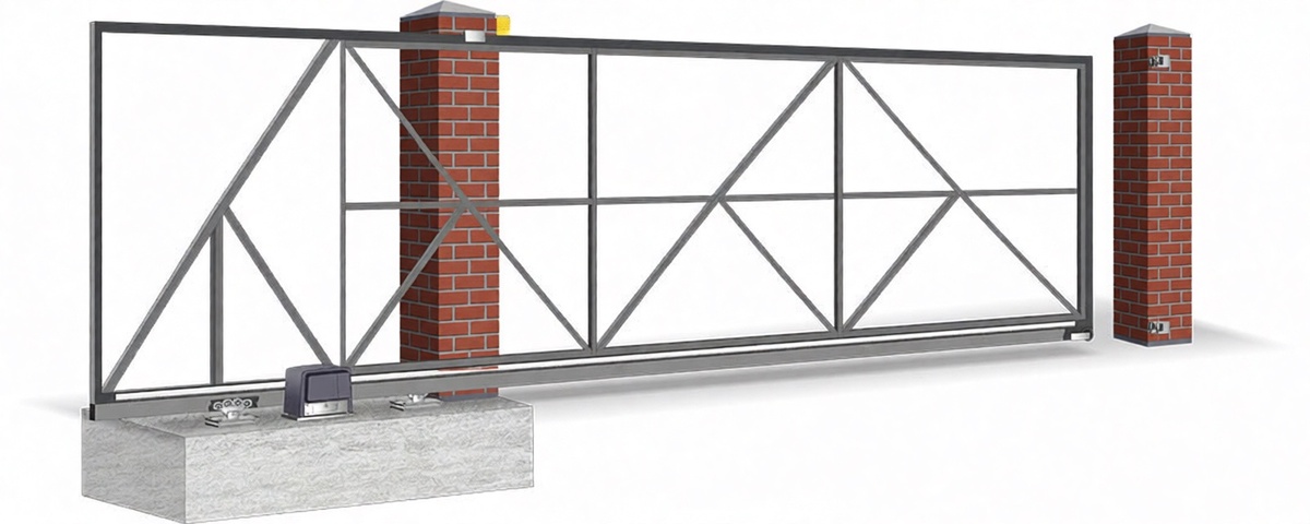 #откатные ворота монтаж
