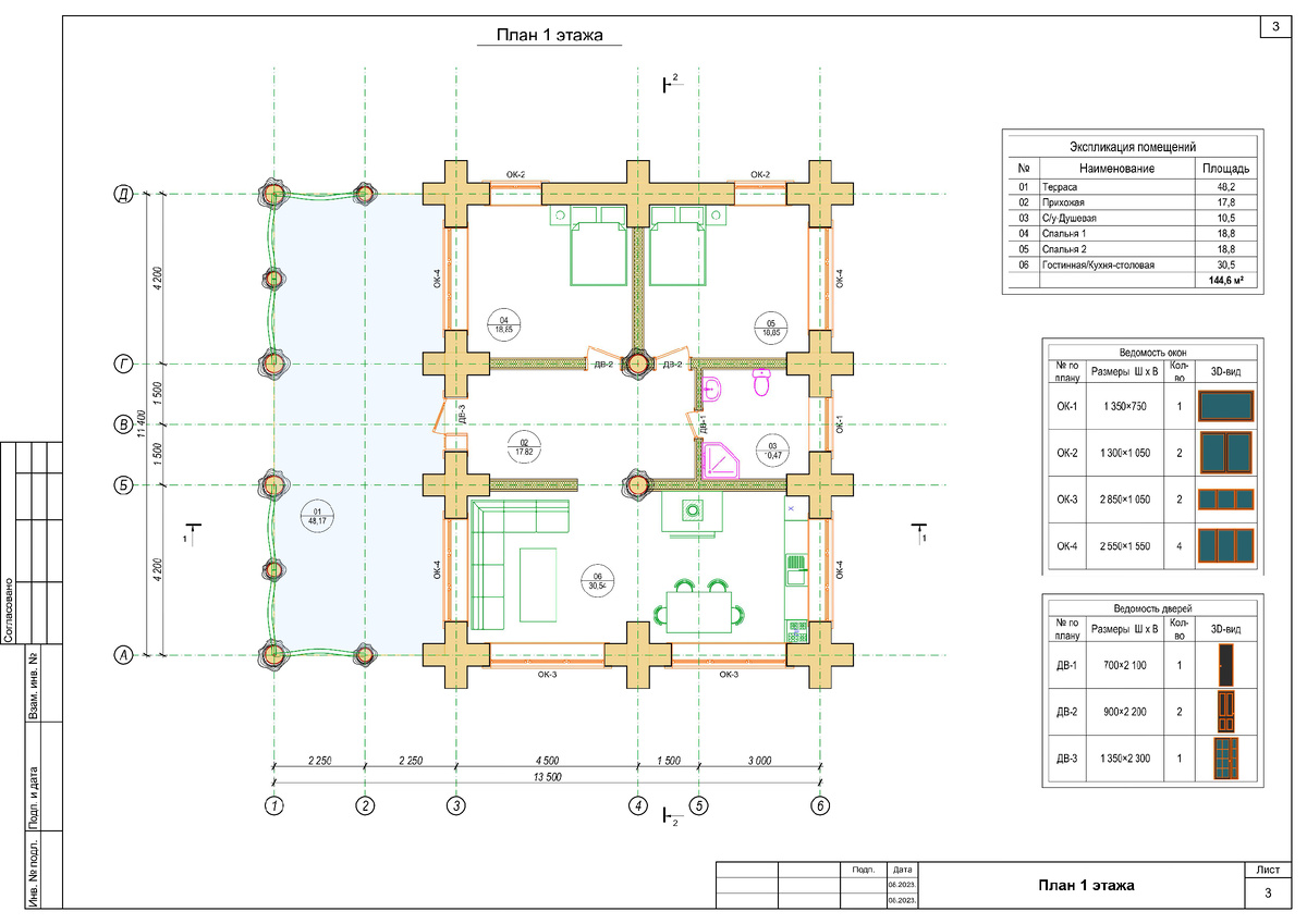 План дома в эскизном проекте