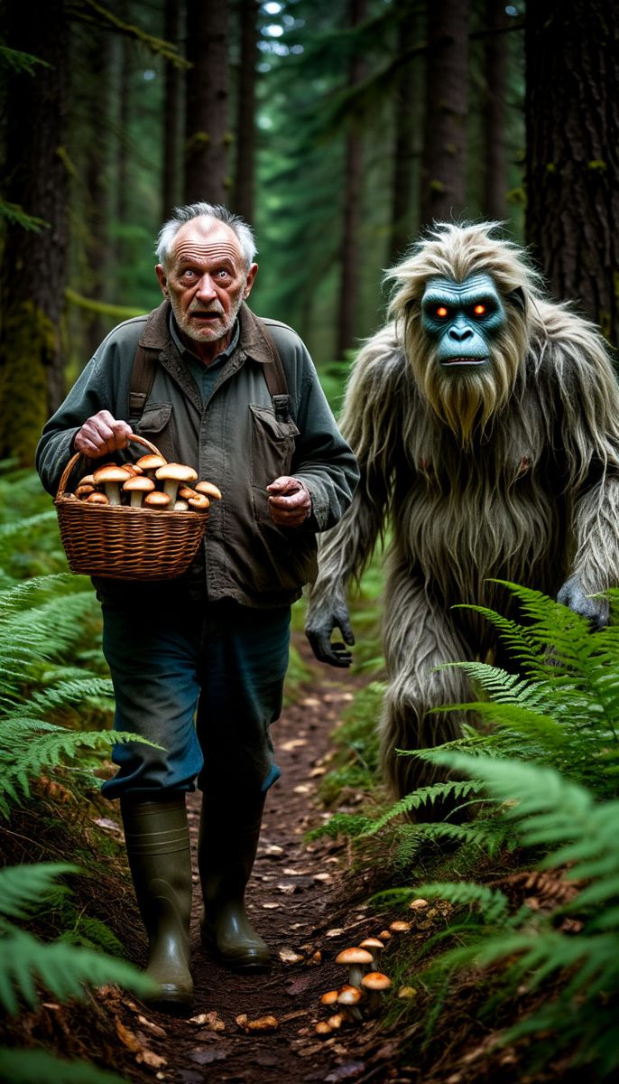 Встреча грибника с волосатиком...