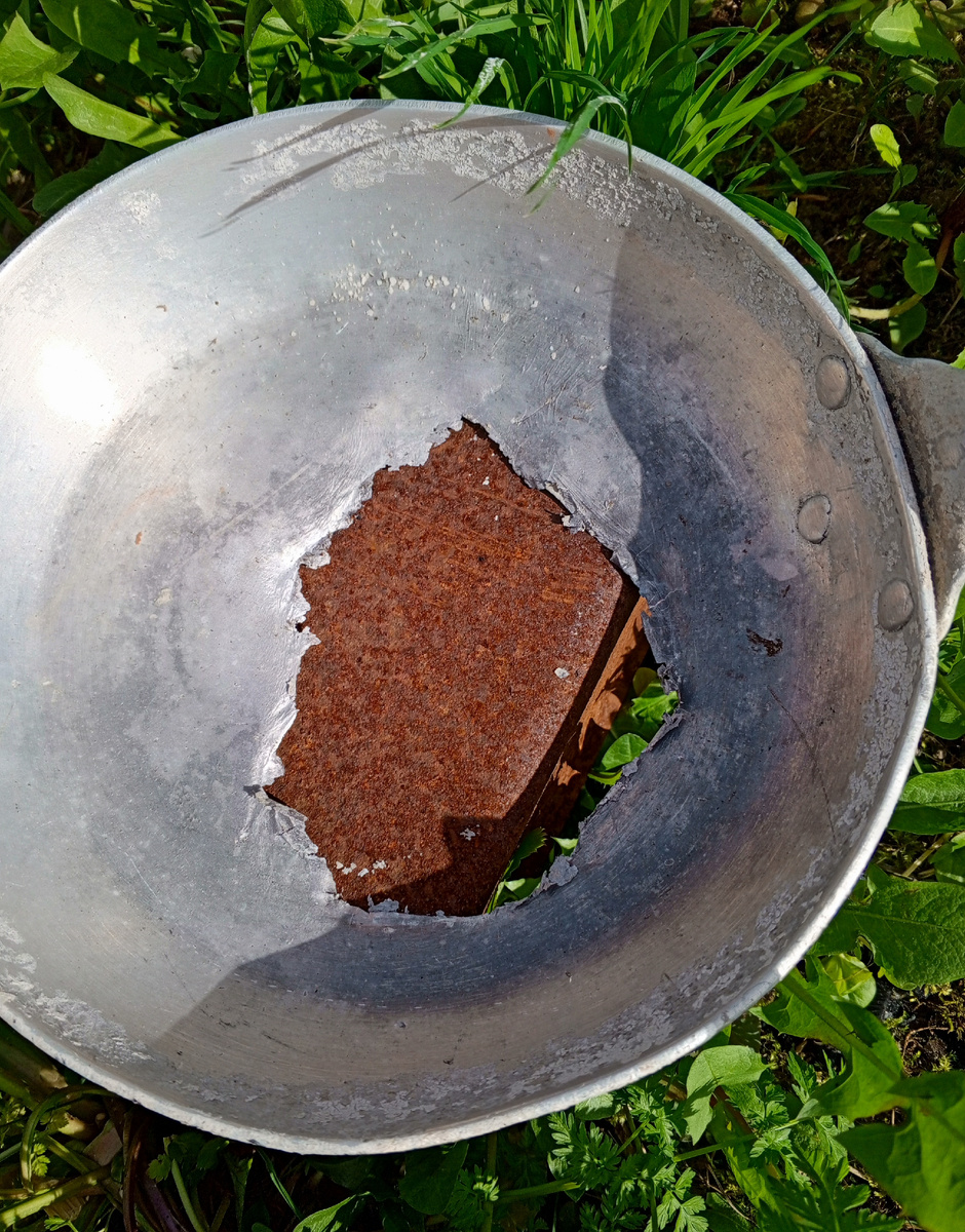 Результат чистки сковороды