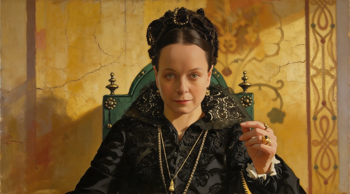 Стилизованный кадр из сериала про Екатерину Медичи «Королева змей»