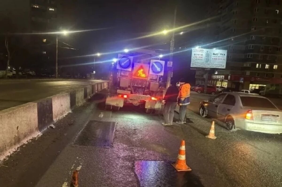    В Ростове-на-Дону за выходные забетонировали ямы на 27 дорогах