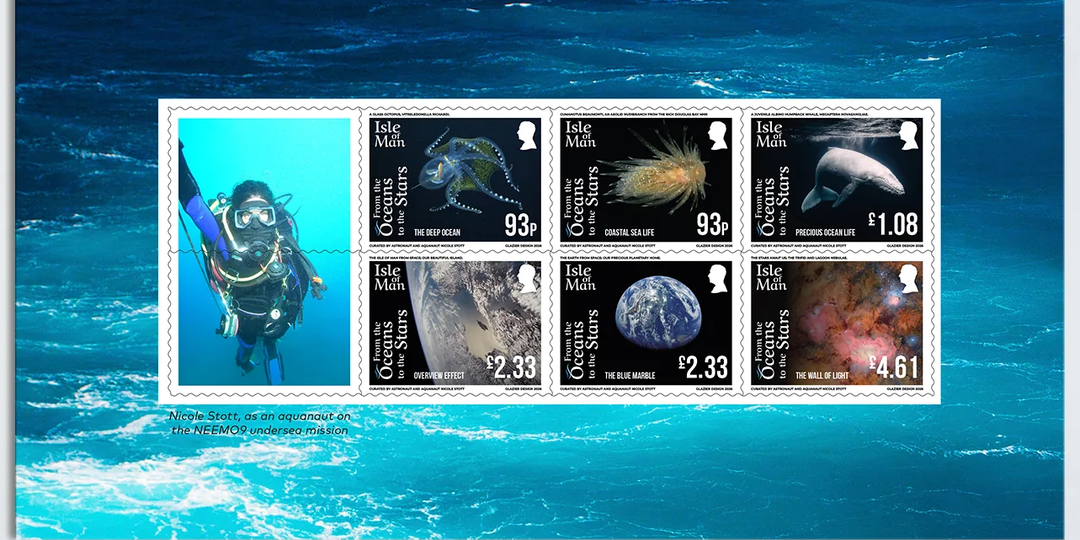 От океанов к звёздам. Почтовые марки Остова Мэн.