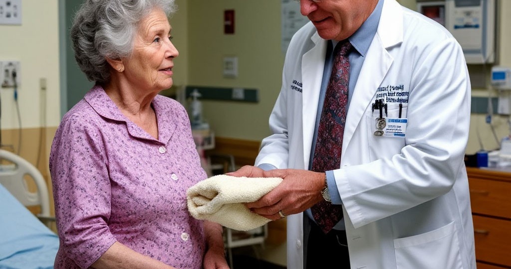 Её назвали бабкой со шваброй .А потом в больницу приехал генерал и отдал ей часть