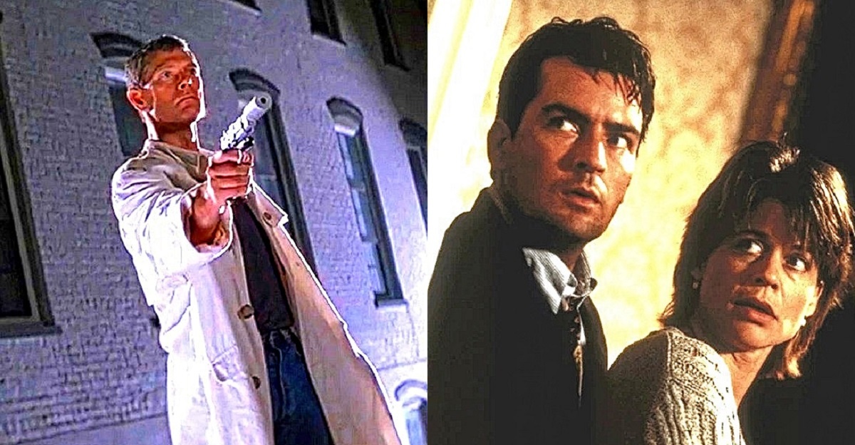 Плащ у киллера в исполнении Лэнга, кажись, попал сюда из вестерна "Тумстоун" - предыдущей ленты Косматоса, где Лэнг тоже играл. Только этот плащ там Курт Рассел носил.