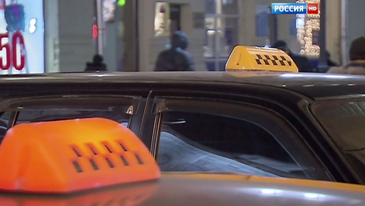    HD такси шашечки зима