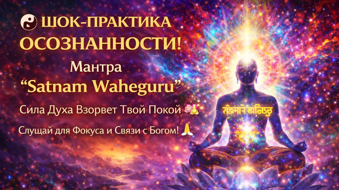 ☯️ ШОК-ПРАКТИКА ОСОЗНАННОСТИ! Мантра «Satnam Waheguru» Сила Духа Взорвет Твой Покой