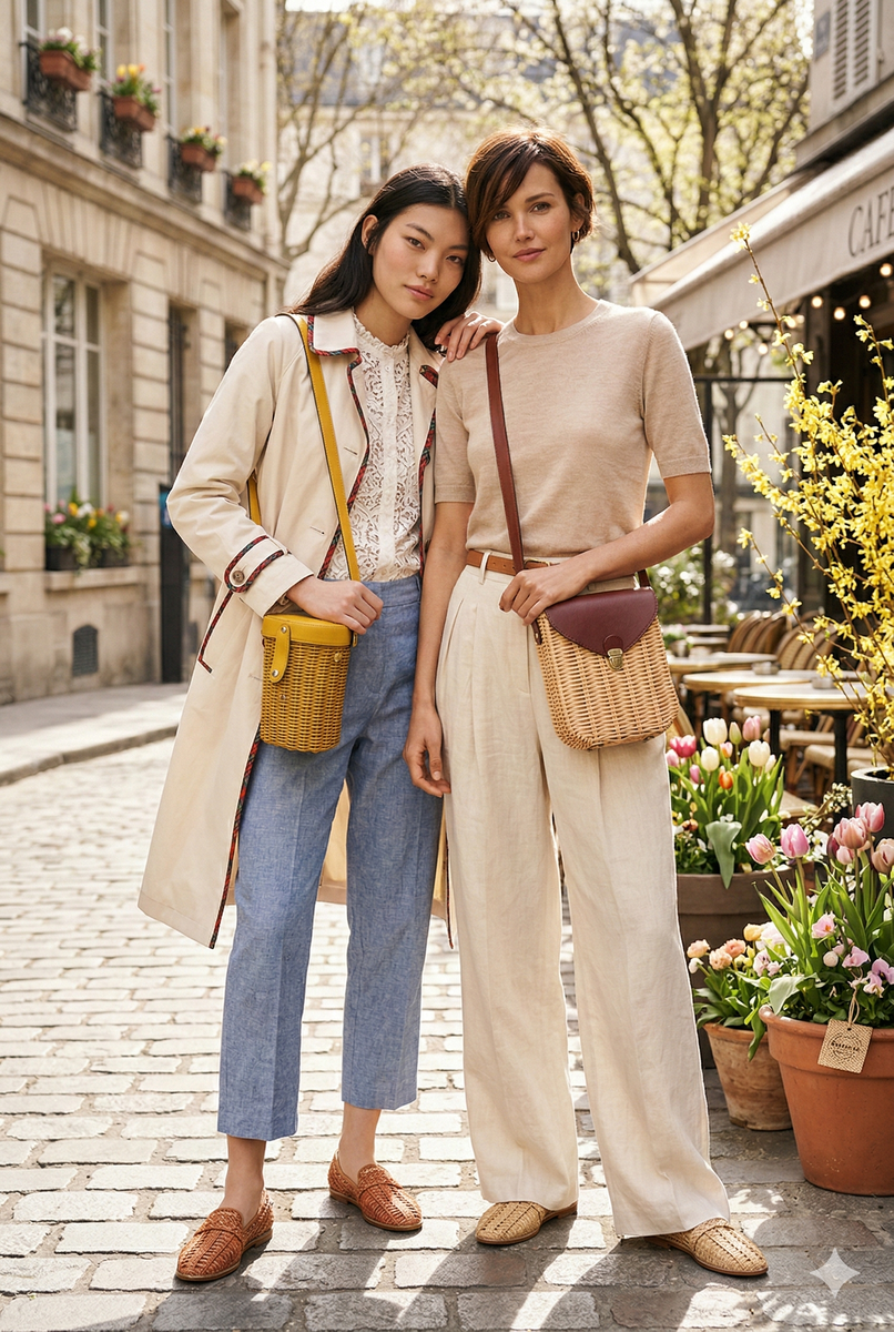 Две вариации одного бренда — это как лучший комплимент друг другу без слов. Одна выбирает лаконичный цилиндр, другая — прямоугольник. И обе выглядят так, будто только что вышли из кофейни на Монмартре. В Томске тоже можно, мы проверяли!»