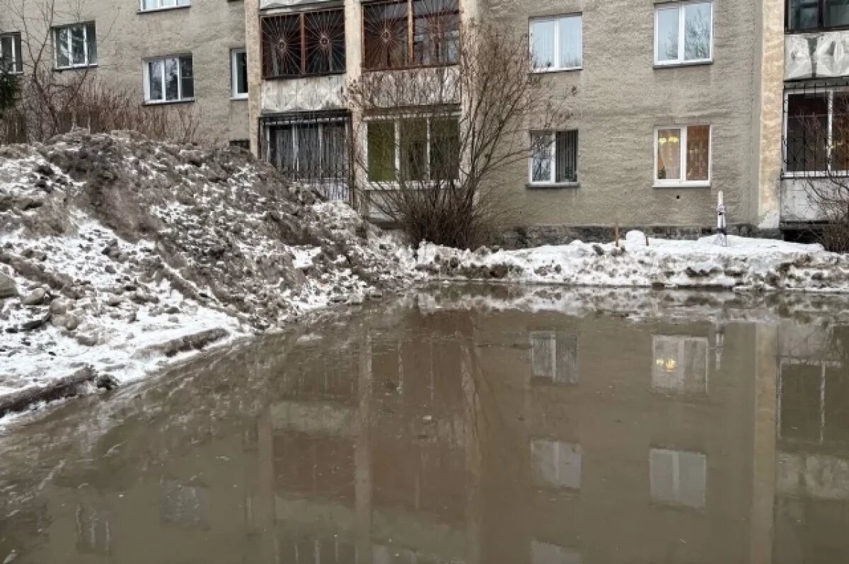    В Дружино из-за прорыва канализации на улице потоп