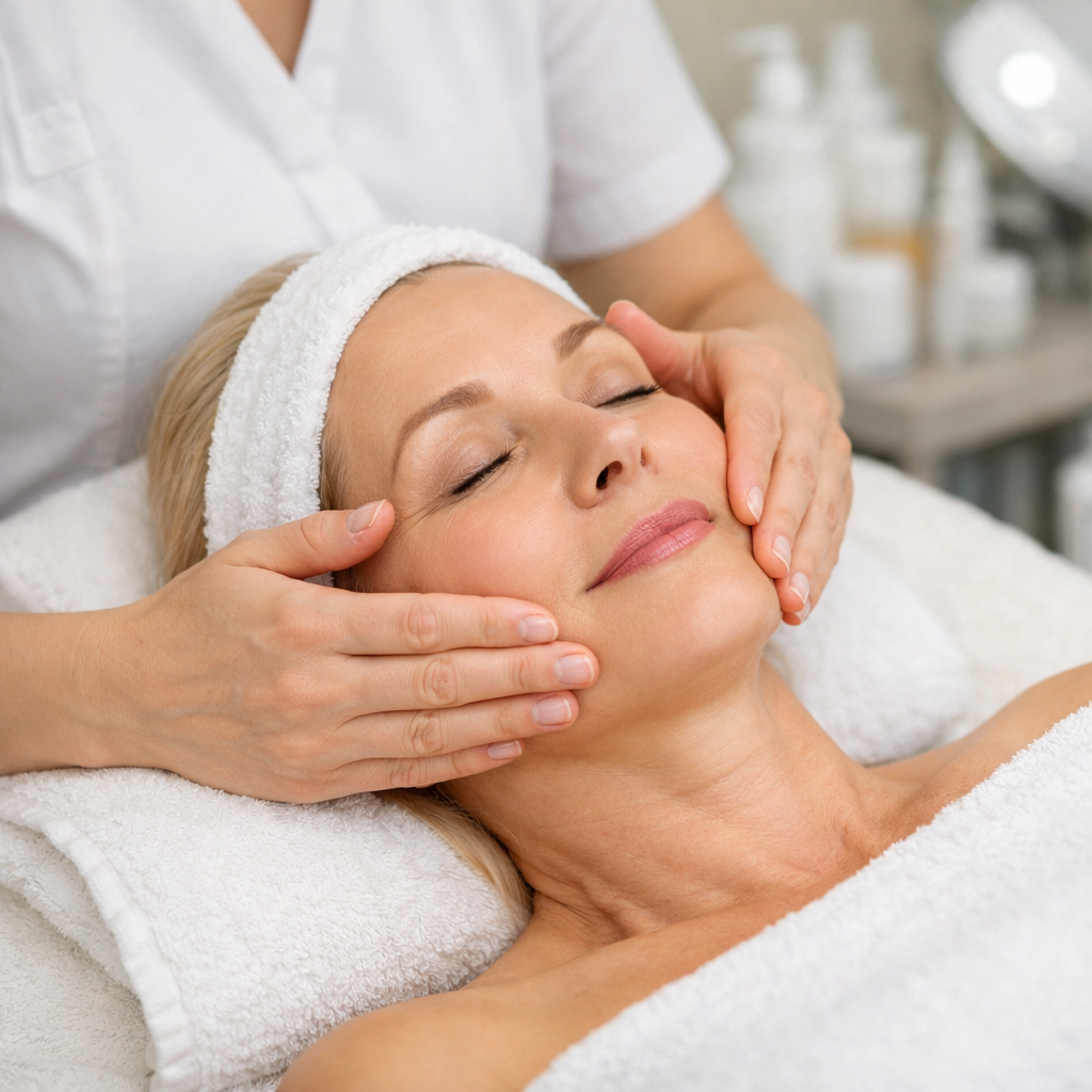 Салон красоты. Массаж лица.