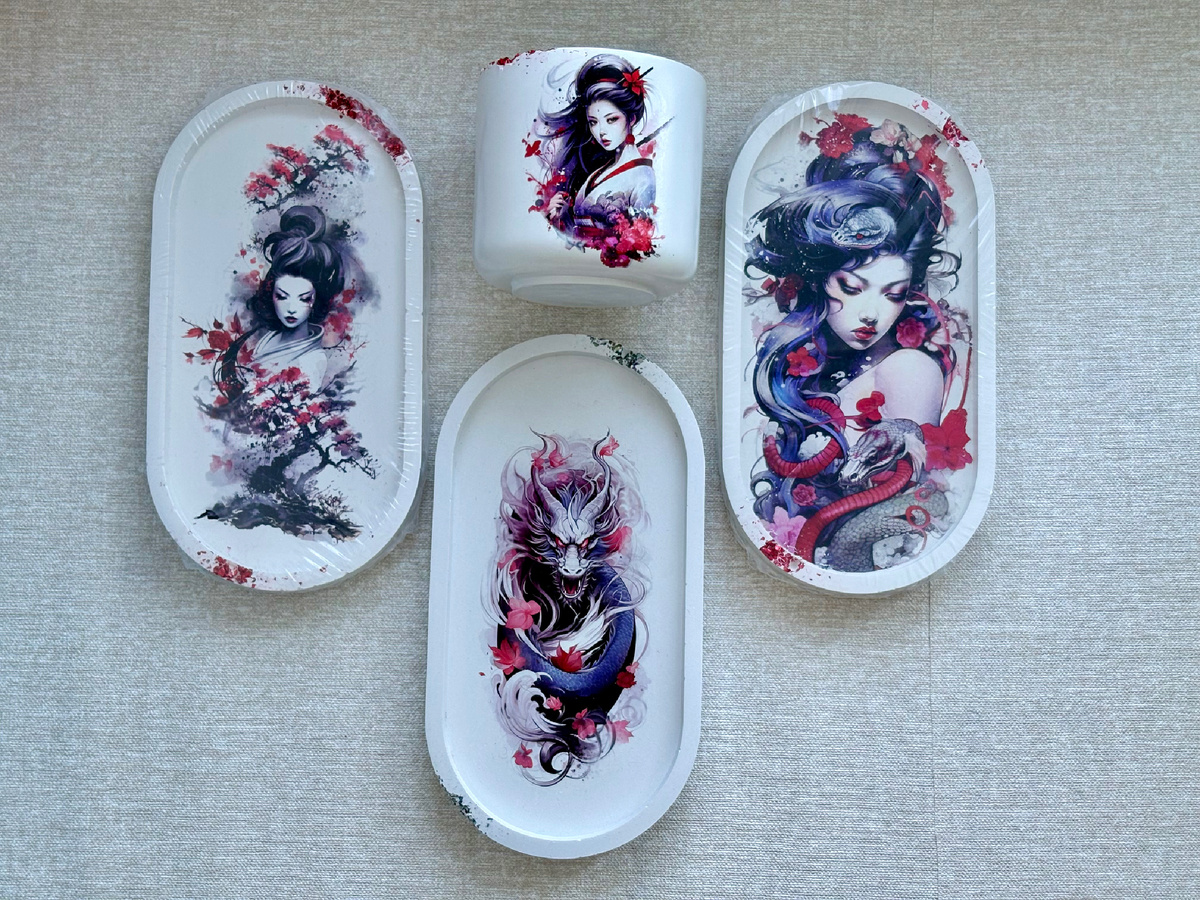 Подносы из гипса