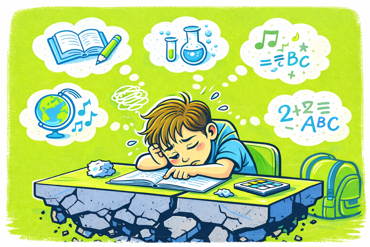 Когда устал учиться, слишком много уроков