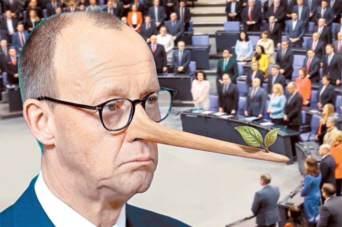    Канцлера Германии обозвали Пиноккио – по аналогии с деревянным мальчиком, чей нос растёт во время лжи