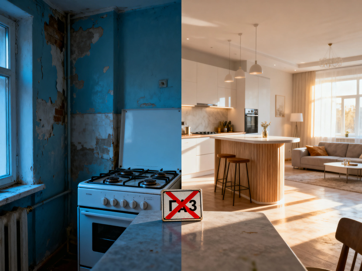 Хотите барную стойку вместо стены? Газовую плиту оставляете? Тогда готовьтесь не к дизайну, а к квесту с жилинспекцией. Рассказываю, как пройти его без потерь.