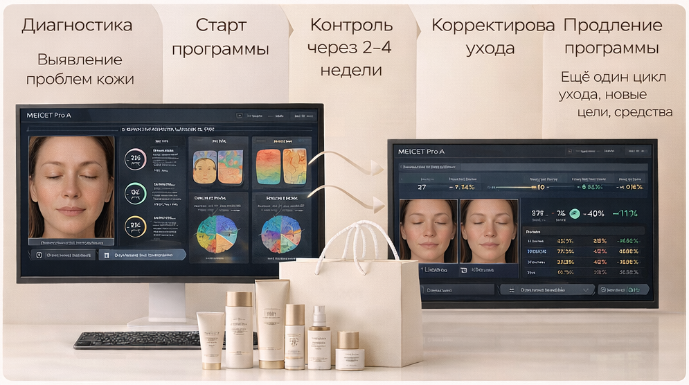 Модель продаж косметики с MEICET Pro A
