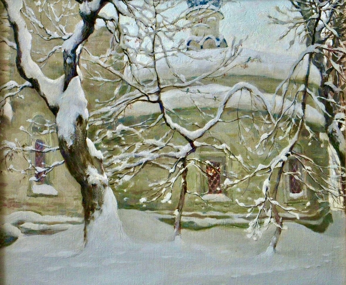 А. Коробкин «В церковной ограде», 1999г