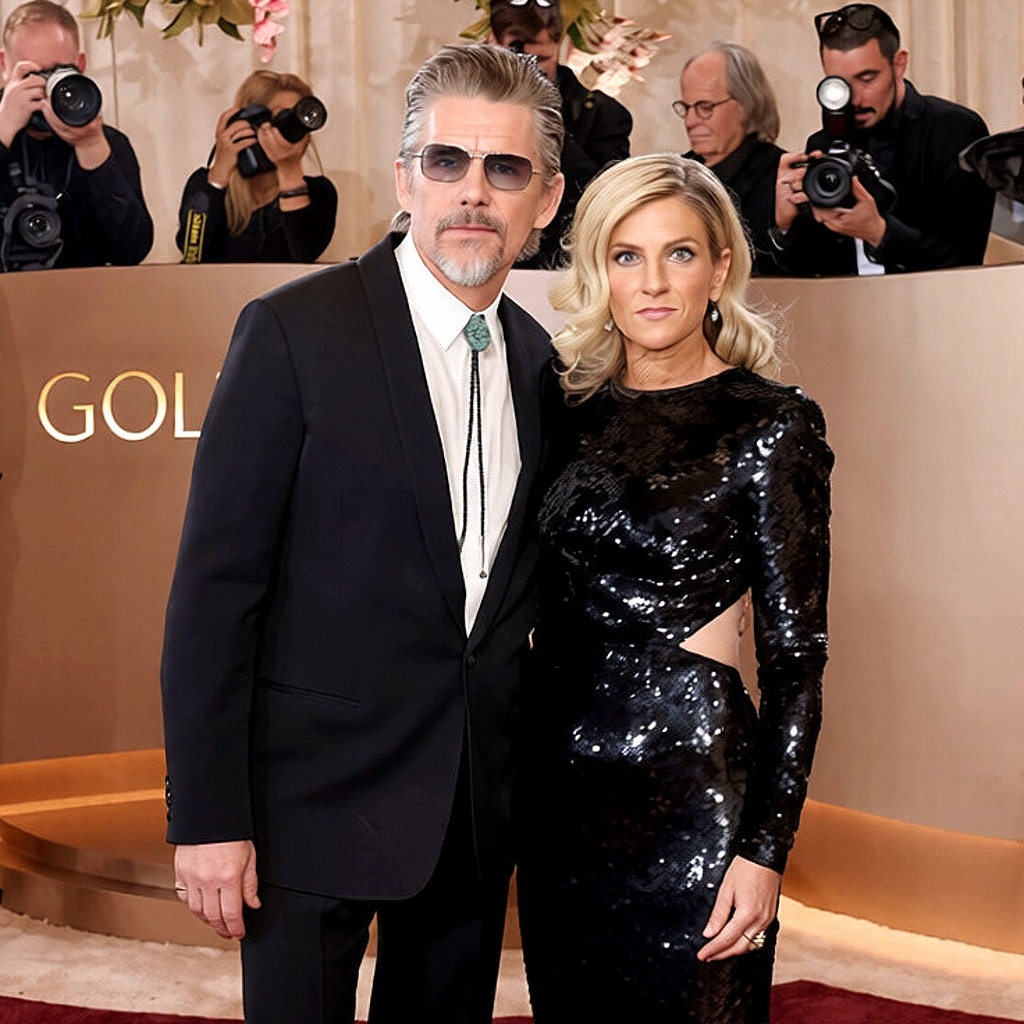 Итан Хоук и Райан Хоук на премии «Золотой глобус», 2026 г