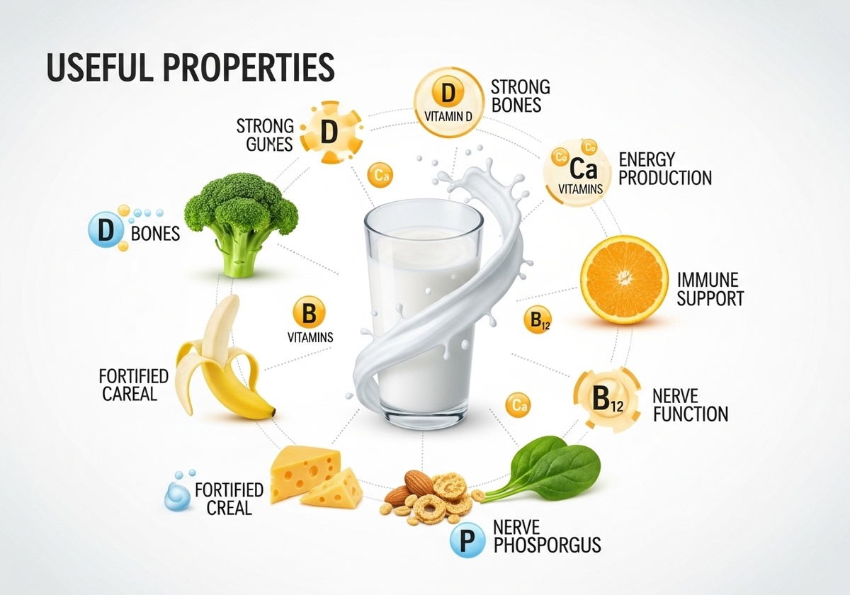 Витамины и микроэлементы, которые содержатся в молоке