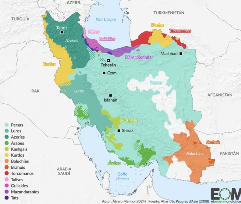    Раздел Ирана — чужие планы и возможности. Карта этнических разломов