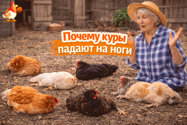 Почему куры внезапно падают на ноги 😱🐔 17 причин