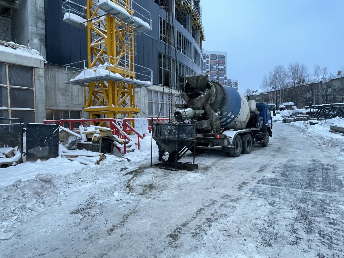 Завоз бетонной смеси