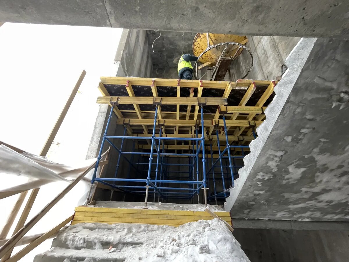 Заливка межэтажного перекрытия